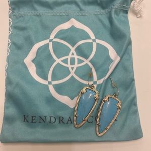 Kendra Scott Skylar earrings, gold and turquoise